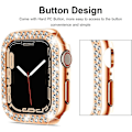 Miniatyrbillede 4 af 5: Til Apple Watch Series 7 41 mm, Luksuriøs Krystal Rhinestone Rigid PC Ramme Case Apple Watch Series 7 - All-Around Bumper Case (rosenguld)