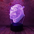 Miniatyrbillede 2 af 8: Natlampe Shrek 3D LED Akryl Lampe Hjem Decor Knappen Switch 7 Farver w Fjernbetjening