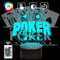 Miniatyrbillede 2 af 8: Poker Terninger 3D Lys, Attivolife LED Hologram Natlampe Bordlampe