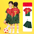 Miniatyrbild 1 av 7: NO10 Barn Sportkläder  pojkar springa sportkläder Fotbollströja Set Fotbollsuniformer Andningsbara Barnfotbollströjor Set sets02-2pcs size26 (140-145cm)