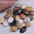 Miniatyrbild 3 av 6: 25 st Rune Stones Set Lycka Eliminera Negativitet Lättvikts Spådom Verktyg för Inflyttningsfest Meditation