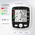 Miniatyrbild 3 av 8: Blodtrycksmätare Digital BP-mätare Uppladdningsbar BP-maskin med 2x99 avläsningar Minne Stor LCD-skärm Röstutsändning Bärbar väska Black