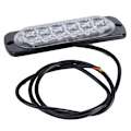 Miniatyrbilde 2 av 11: 12-24V Lastebil Bil 12 LED Blinkende Strobe Nødlys Blinkende Lys Hvit/Gul