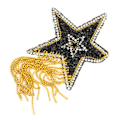 Miniatyrbild 3 av 10: Plast DIY självhäftande stjärnmönster kläder strass tofsar lappar kläder väskor applikationer #3