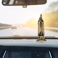 Miniatyrbillede 6 af 7: Mini Jomfru Maria Statue Håndskåret Nem Rengøring Lugtfri Holdbar Zink Legering Levende Dekorativ Hellige Jomfru Maria Dekoration Bronze