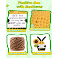 Miniatyrbild 3 av 7: Mini Rolig Positiv Potatis, 3 tum Stickad Docka med Positivt Kort för Uppmuntrande Presenter och Festdekorationer, Söt Positiv Potatisvirkad Docka för Present