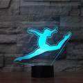 Miniatyrbillede 1 af 8: 3D Gymnast Natlys Touch Switch 7 Farve Skiftende LED Bordlampe Hjem Dekoration Legetøj Fødselsdag Jul Børn Gave
