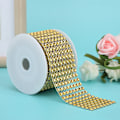 Miniatyrbillede 2 af 10: 3PCS Rhinestone Mesh Roll Shiny Diamond Wrap Ribbon Trim DIY Håndlavet DekorationGuld