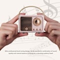 Pikkukuva 7 / 10: Retro Bluetooth-kaiutin, tehokas subwoofer-efekti, kannettava minikokoinen ulkoilukäyttöön tarkoitettu langaton kaiutin, vaaleanpunainen