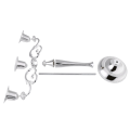 Miniatyrbilde 4 av 4: 3-armet metall lysestake europeisk stil kandelaber bryllupslysestake hjemmedekor Silver