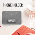 Miniatyrbilde 4 av 10: Trådløs ladestasjon 15W 3 i 1 trådløs telefonlader med Bluetooth-høyttaler digital alarmklokke White