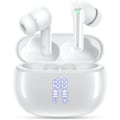 Pikkukuva 1 / 6: Langattomat nappikuulokkeet Bluetooth-kuulokkeet, 40 tunnin toistoaika Stereo IPX5 vedenpitävät nappikuulokkeet, LED-virranäyttö Langattomat nappikuulokkeet mikrofonilla White