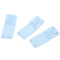 Miniatyrbillede 6 af 7: 100 stk. håndlavede etiketter i mikrofiber, holdbare, klare tryk, glatte, praktiske, prægede etiketter Blue