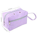 Miniatyrbillede 8 af 8: Holdbar og blød opbevaringspose til uld hæklede værktøjer tøjtrøjer (Square Purple S)