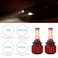 Miniatyrbillede 9 af 10: 1 Par X6-COB Bil LED Forlygte H4 H7 H11 H13 5202 9004 9005 9006 9007 9012 Hovedlampe (9012)