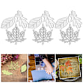 Miniatyrbillede 9 af 10: 3 stk. DIY bladformet skæredåse Scrapbooking prægning kulstofstål skæredåse skabelon