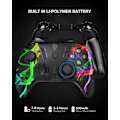 Pikkukuva 3 / 7: Langaton PC-ohjain, kaksoisvärinäjoystick-peliohjain tietokonepeleihin PC Windows 7/8/10/11/12, Steam, PS3, Switch ja Android - Musta Colorful black