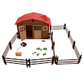 Miniatyrbild 1 av 10: Barnleksak Tillbehör Set Simulering Mini Bondgård Scen Modell
