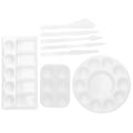 Miniatyrbilde 2 av 10: 8 stk plastmaling skrapepalettsett enkel rengjøring gjenbrukbar for tegning akvarellsett