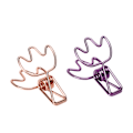 Miniatyrbillede 8 af 10: 100 stk. Binder Clips Rose Gold Lilla Krone Form Stærk Klemmekraft Papirklemmer Hule Binder Clips til Billetter