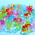 Miniatyrbild 3 av 9: 100 st akryl transparenta bröstvårtor babyshower present kläder accessoarer dekorationer (färgglada)