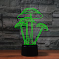 Miniatyrbild 4 av 5: 3D Nattlampa Svampar Illusion 7 Färgförändrande Touch Switch Bordsdekoration Lamp Acrylic Flat ABS Bas USB-kabel Födelsedagspresent Leksaker