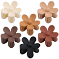 Miniatyrbilde 1 av 6: 6PCS Blomsterhårklemmer, Matte Klokkeklemmer for Kvinner, Blomsterklemmer for Tykt Tynt Hår, Store Daisy Hårklokkeklemmer for Jenter Warm