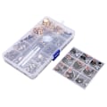 Miniatyrbilde 1 av 10: 120 sett metall trykknapper kit trykknapper trykknapper med festeverktøy for lær, frakk