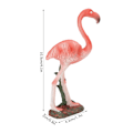 Miniatyrbillede 2 af 5: Flamingo Statue Resin Materialer Levende Ægte Pink Flamingo Ornament til Hylde Skrivebordsdekoration