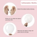 Miniatyrbillede 3 af 7: 129 stk. hvide balloner i forskellige størrelser 18 12 10 5 tommer til guirlandebue, latexballoner til fødselsdagsfest, bryllupsdag, babyshower White