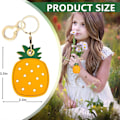 Miniatyrbillede 2 af 6: Læder nøgleringholder etui kompatibel med Apple AirTag, sød beskyttende Air Tag cover med nøglering, anti-scratch finder GPS tracker etui til Another Pineapple