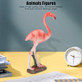 Miniatyrbillede 4 af 5: Flamingo Statue Resin Materialer Levende Ægte Pink Flamingo Ornament til Hylde Skrivebordsdekoration