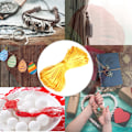 Miniatyrbillede 6 af 10: 5 stk flettet snor 2mm x 20yard polyester flettet reb til DIY smykkefremstilling (gul)