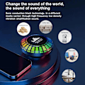 Miniatyrbilde 6 av 7: Benledningsspeaker Mini Bluetooth-høyttaler med RGB-rytmelys USB-oppladbar bærbar trådløs Bluetooth 5.0-høyttaler