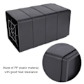 Miniatyrbilde 7 av 10: 4 stk rektangulær sofa høyde pute svart matt PP plast møbel tilbehør 2in