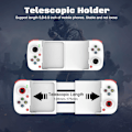 Miniatyrbilde 3 av 7: Bluetooth-kontroller for iPhone, Android, direkte avspilling, lav ventetid, telefonkontroller-spillkontroller-joystick for Galaxy S23 S22 S21 20 Ultra, iPhone 14 13 1 White