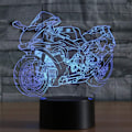 Miniatyrbild 5 av 7: 3D Illusion Nattlampa Motorcykel 7 Färgförändrande Touch Switch USB-driven LED Dekoration Bordlampa för Semester Födelsedag Jul Halloween