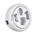 Miniatyrbilde 9 av 11: 6,5 tommers motorsykkel 12V LED pære frontlykt hodelykt universell sølv