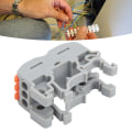 Miniatyrbillede 2 af 5: DIN-skinne type håndtag ledning stik ledning splejsning stik elektrisk kabel terminal til kredsløb inline 3 ind 3 ud