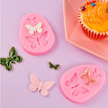Miniatyrbilde 4 av 7: 2 stk Butterfly Silikonformer Fondant Kake Baking Mold Cupcake Dekorasjonsverktøy Butterfly Formet Sjokoladebrett for Hjemmelaget Kake DIY Polymer Clay