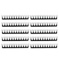 Miniatyrbild 5 av 5: 10 st 25A Jumper Block Terminal Strips Isolerade TB Barrier Strip Gaffeltyp Terminal Stripe Strips Svart TB 2512
