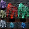 Miniatyrbilde 1 av 7: Panda 3D LED Lys Illusionslys for Barn Optisk Illusions 7 Farge Skiftende 3D Lys for Barnerom Hologrammer Atmosfærisk Lampe 3D Illusions