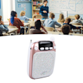 Miniatyrbilde 1 av 11: Bærbar trådløs stemmeforsterker med mikrofonhodetelefoner for lærere og guider Rose Gold