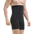 Miniatyrbillede 1 af 6: Mænd Mave Kontrol Shorts Høj Talje Undertøj Slankning Shapewear Body Shaper Ben Bokser Briefs Black L
