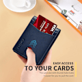 Miniatyrbillede 4 af 7: Herre Wallets Slim Rfid Læder 2 ID Vindue Med Gaveæske Classic blue