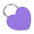 Pikkukuva 4 / 10: Sydänlukko Metalli Värikäs Hieno Lukko Kotitaloustarvikkeet Avaimella 45x59mm Violetti