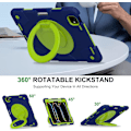 Miniatyrbilde 3 av 6: Etui til iPad Pro 11 tommer 2024 (M4) 5. generasjon, kraftig støtsikkert deksel med 360° roterende håndtak/stativ/pennholder/Sh Navy Green iPad pro11 2024