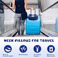 Miniatyrbild 4 av 7: 2-pack Resväska Nackkudde Twist Memory Foam Nackstöd Justerbar Nackkudde för Resor Flygplan för Nacke Böjbar Rullkudde för Haka, Axel Pa