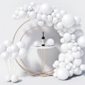 Miniatyrbillede 1 af 7: 130 stk. hvide balloner i forskellige størrelser 18\" 12\" 10\" 5\" ballonbue guirlande sæt perfekt til fødselsdagsfest, dimission, babyshower, bryllup, ferie D White
