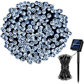 Miniatyrbild 1 av 6: Strålkastare Små Fe Vattentäta Solstrålkastare för Utomhus Hristmas Trä Halloween Trädgård Uteplats Bröllopsfest（12 meter med 100 lampor） White Light